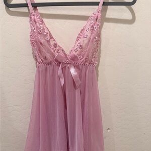 Y2K Pink Lace Nightgown